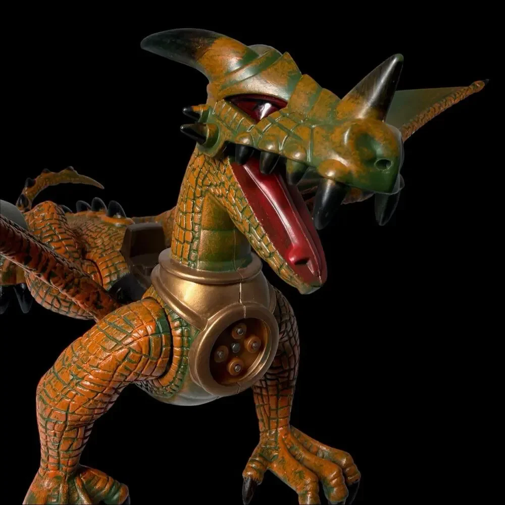 Vtg Mega Bloks Dragon Green Orange Articulated Winged Fantasy Toy Figure
